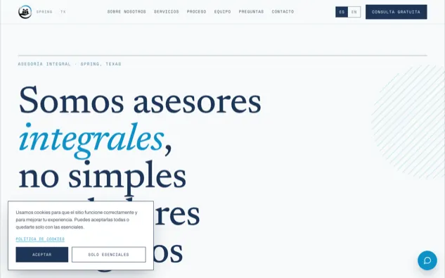 Captura del sitio de CD Integral Advisors